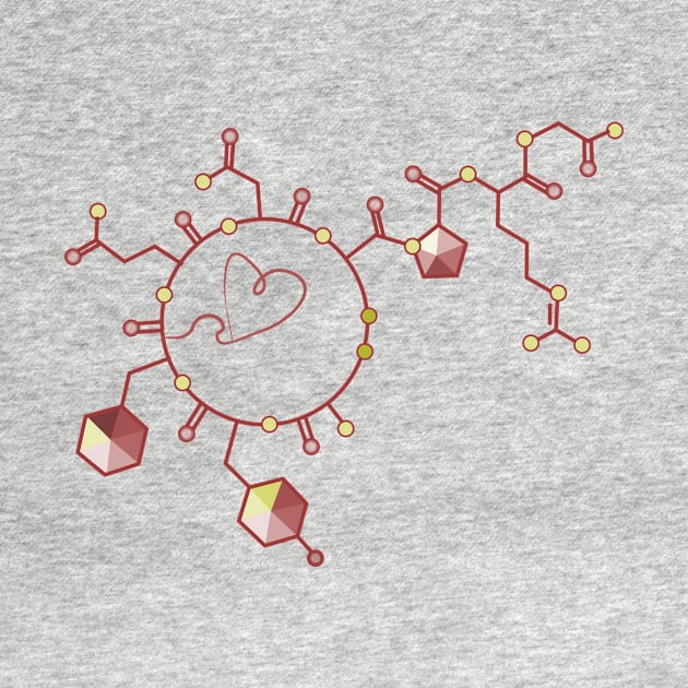 oxytocin hormone molecule and heart by nv-arty